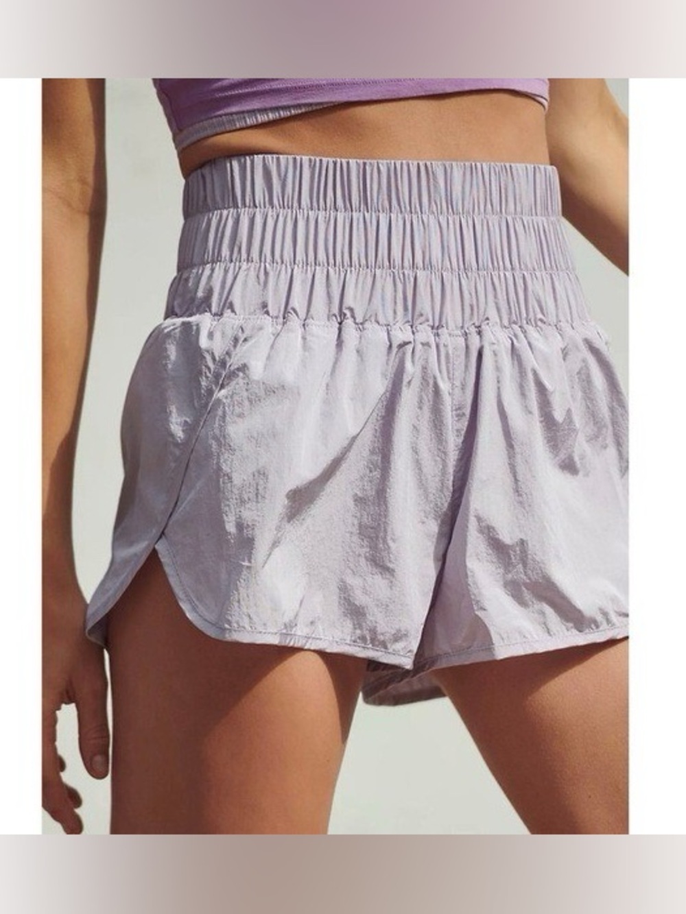 Free people movement the way home High-Waist Lavender Shorts size medium